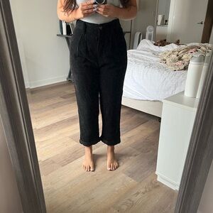 Petal & Pup Black Cropped Corduroy Pants
